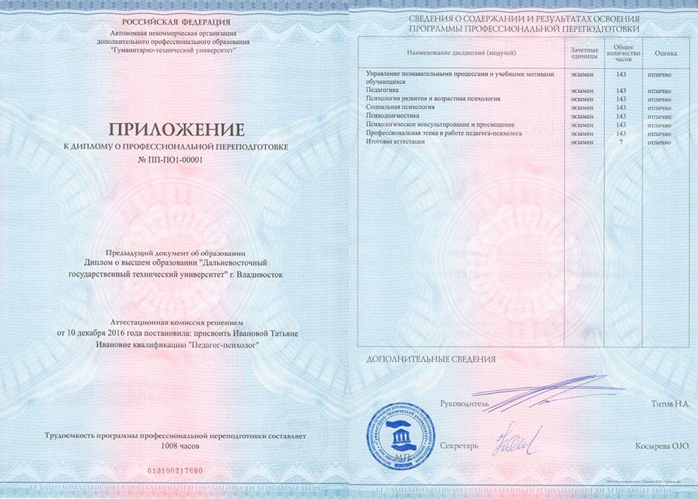 Курсы профессиональной переподготовки на воспитателя